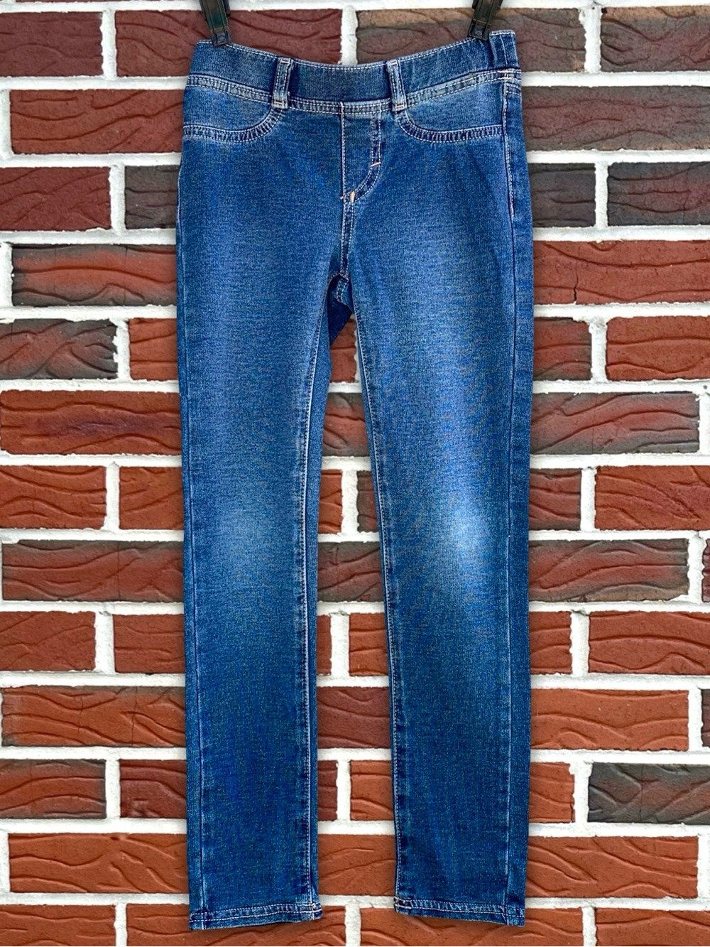 Levi’s Girls Size 7 Jeggings Dark Wash Pull On Stretch Denim Leggings